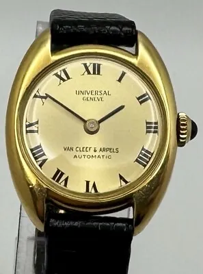 Van Cleef & Arpels Universal Geneve 18k Gold 1950’s Vintage Ladies Watch OH • $949.18