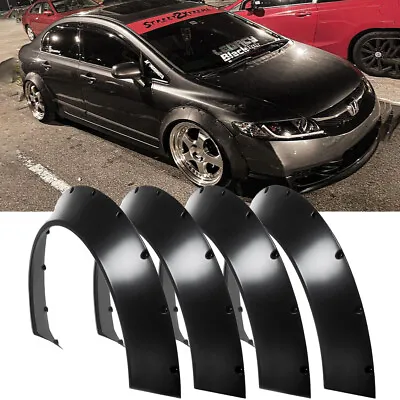 4PCS For Honda Civic Accord Fender Flares Extra Wide Body Kit Wheel Arches Set • $99.49