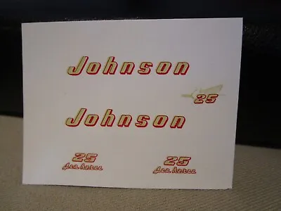 K&O 1955 Johnson Sea Horse 25 Toy Outboard Model Boat Motor Reproduction Decals • $24.99