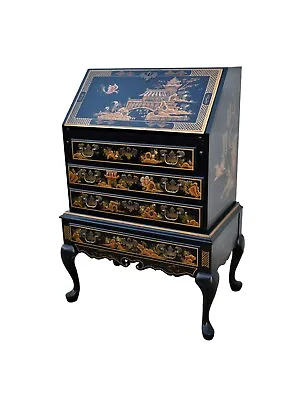 Vintage Maddox Chinoiserie Style Slant Front Desk • $796