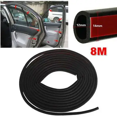 8M Car Auto D Shape Rubber Seal Weather Strip Door Edge Moulding Trim Universal  • $11.20