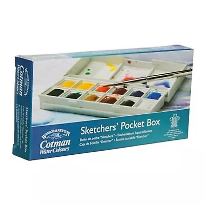 Winsor & Newton Cotman Water Colour Sketcher's Pocket Box Paintset Inc 12 Paints • £15.19