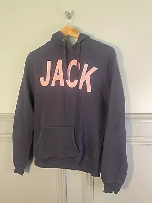 Jack Wills Hoodie Navy Blue & Pink Classic Design Uk 14 University CMY01 • £15