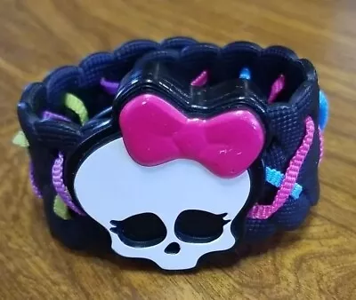 ♡♡mattel Mcdonald's Monster High Bracelet With Skeleton Head Bow Logo & Ribbons • $5.99