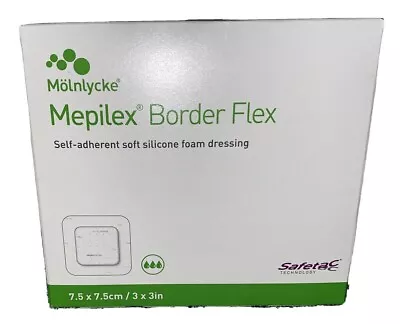 Molnlycke #595200 Mepilex Border Flex Silicone Foam Dressing 3  X 3  - Box Of 5 • $12.49