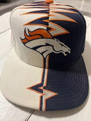 Vintage Denver Broncos Starter Pro Line Shockwave Strap Back Hat 90’s HTF Rare • $109