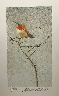 $308.50 • Buy Robert BATEMAN Original LITHOGRAPH Rufous Hummingbird LE Art Print Hand Coloured