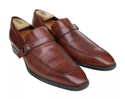 Mezlan Recent Brown Leather Monk Strap Dress Shoes Men’s SZ 10.5M • $54.99