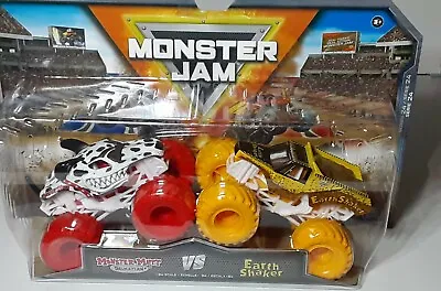 Monster Jam● Dalmatian Monster Mutt Vs Earth Shaker● True Metal● Series 24 • $19.97