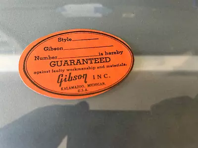 $19.99 • Buy  1960's Gibson Orange Soundhole Label  Kalamazoo, MI
