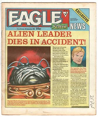 Eagle & Scream Comic #129 8th September 1984 Dan Dare - Combined P&P • £1.25
