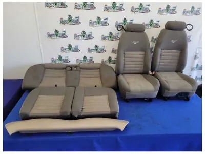 1999-2004 Ford Mustang GT Coupe Set Cloth Seats Coupe Tan Bucket *Ripped* 2474 • $359.99