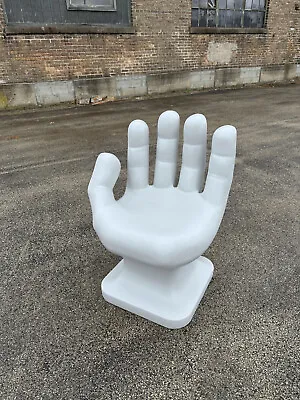 Light Gray Left HAND SHAPED CHAIR 32  Tall Adult Size 70's Retro ICarly NEW • $199