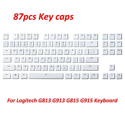 $52.99 • Buy A Full Set G915 TKL 87 Key Caps White For Logitech G813 G913 G815 G915 Keyboard