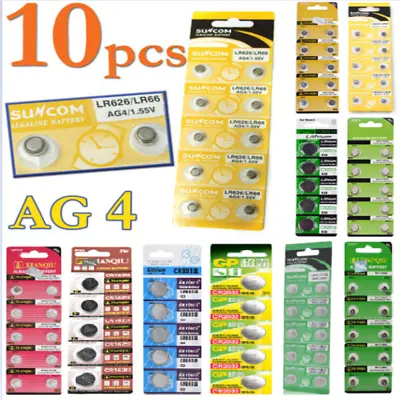 Bulk AG1 AG3 AG4 AG10 AG7 CR2032 Alkaline Button Coin Cells Watch Battery Sturdy • $6.31