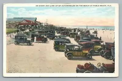  Automobile LineUp  PABLO BEACH Florida~Antique Cars JACKSONVILLE~Model T? 1910s • $26.99