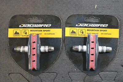 2 PAIR (4 Total) Jagwire Mountain Sport V-Brake Pads & Shoes Threaded Post RED • $12.49