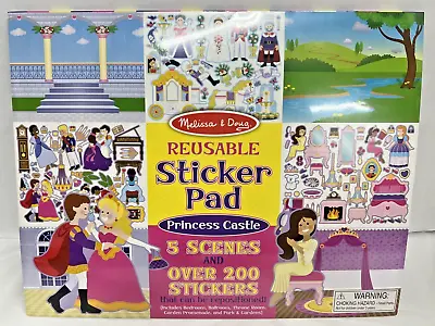 Melissa & Doug Reusable Sticker Pad: Princess Castle - 200+ Stickers And 5 Scene • $9.98