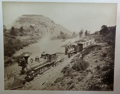 16  X 21  W H Jackson Mammoth Plate Photograph Of Trains In Veta Pass 1870s • $3500