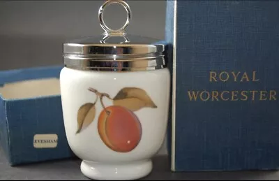 Vintage 70s  Royal Worcester Egg Coddler Red Currants And Evesham Peach NIB • $59.80