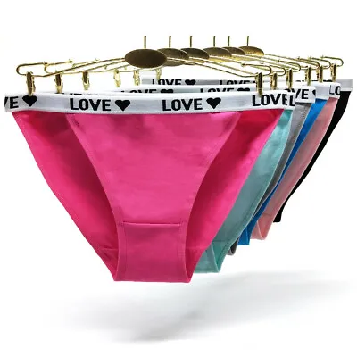 £10.79 • Buy 6 Pack Women's Cotton Underwear Sexy Ladies String Bikini Briefs Knickers Pants