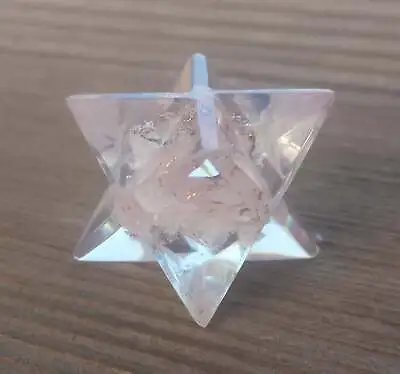 Orgone Rose Quartz Gemstone Merkaba Star Orgonite • $6.49