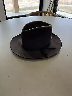 Vintage Stetson Beaver Mens Hat 7 The Open Road - XXX Beaver 3x Brown • $120