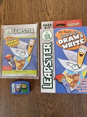 LEAP FROG LEAPSTER  /  2 X Game Cartridges With Parent Guides - Like New • $14.50