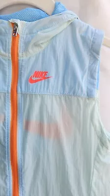 Nike Running Hooded Windbreaker Sleeveless Jacket Top Youth Medium • $15.90