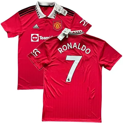 2022/23 Manchester United Home Jersey #7 Ronaldo Medium Adidas EPL Kit NEW • $99