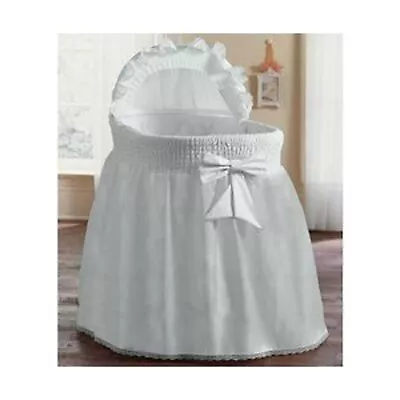 Babydoll Bedding Precious Bassinet Liner/Skirt & Hood Color: White - Size: 17... • $116.14