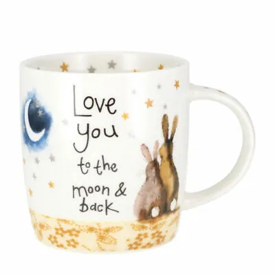 Alex Clark Mug Love You To The Moon And Back Bunny Rabbits China Coffee Cup Gift • £12.80