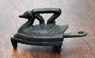 Vintage Miniature Cast Iron Sad Iron Swan • $9.99