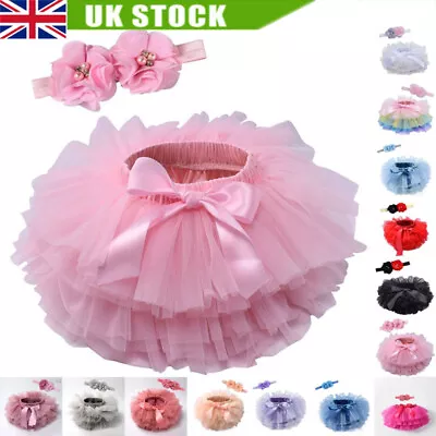 UK Baby Girls First 1st Birthday Party Outfit Tutu Skirt Costume Dress Headband • £9.32