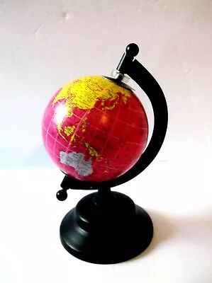 🌎Rotating Globe World Terrestrial Mini 5” W Base Educational & Decorative -Pink • $14.99