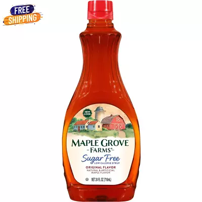 Maple Grove Farms Syrup Sugar Free 24 Ounce (Pack Of 1) • $6.34