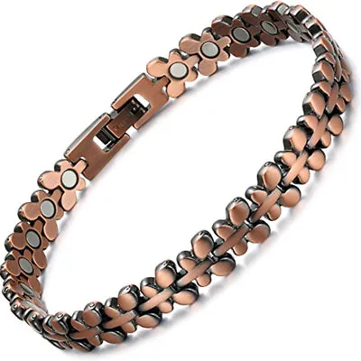 Pain Relief Pure Solid Bangle Magnetic Men's Copper Bracelet Therapy Arthritis • $3.83