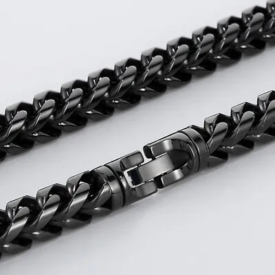 Heavy 8/10mm 316L Stainless Steel Franco Link Chain Necklace For Cool Men 25.5  • $16.14