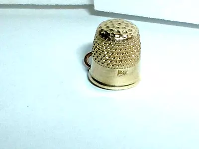 Vintage 10k Yellow Gold 3d Thimble Sewing Charm • $75