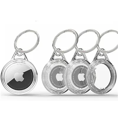 Apple Airtag Waterproof Case Keychain Air Tag Holder Keyring Pet Pack Of 4 NEW • £8.99