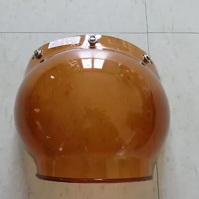 NEW Vintage 1970's Orange Amber Bubble Shield/Visor For Motorcycle Helmet NOS • $16