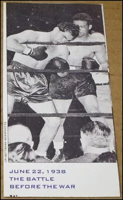 1991 Joe Louis Defeats Max Schmeling SI Photo Clipping 1938 Match Yankee Stadium • $4.99