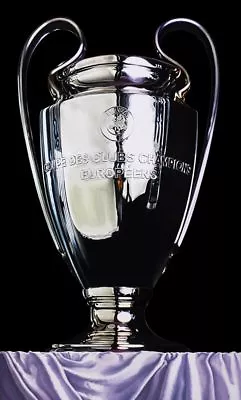 HAND SIGNED By Artist CANVAS Art Print UEFA Champions League Cup Soccer Trophy • $199