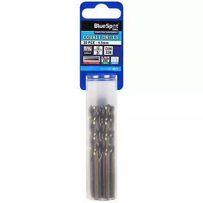 Metal Hss Cobalt Drill Bits Set 10pc 4.5mm For Steel Wood Plastic 20271 • £8.79