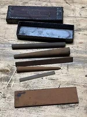 LOT OF NORTON SHARPENING Slip STONES Assortment India Tool & Die Machinists • $29.99