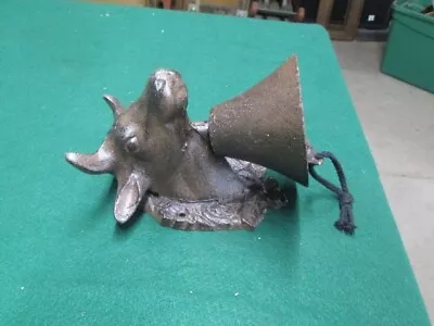 New Cast Iron Cow Bull Head Bell 3D Old Farmhouse Decor • $29.95