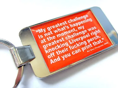 Man Utd Ferguson Famous Quote Keyring Key Fob Badge Keyfob Chain Gift • £4.99