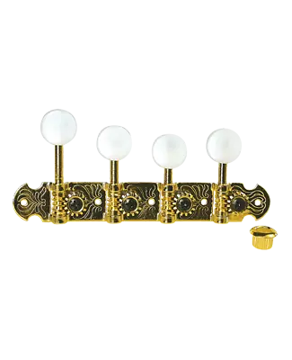 Golden Gate FM-3 Embossed F-Style Mandolin Tuning Machines 2 Planks (4+4) - Gold • $39.95