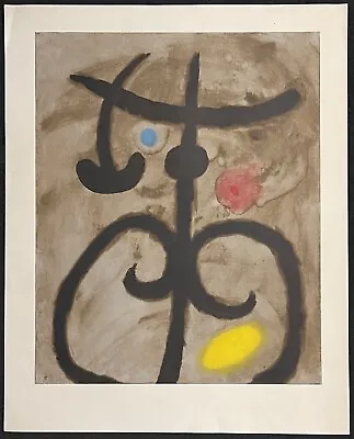Joan Miro Lithography« Composition 11 » Woman Seat 22x17 11/16in 1960 Maeght • $1120.51