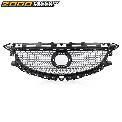 Fit For 2014-2016 Mazda 6 Atenza Diamond Front Bumper Mesh Hood Grille Grill  • $91.99